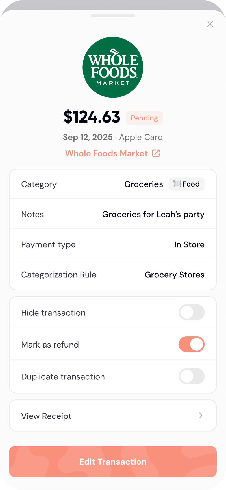 Transaction Detail